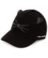 Czapka dziecięca Karl Lagerfeld czapka bawełniana dziecięca kolor czarny z nadrukiem