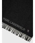 Szalik Karl Lagerfeld szal z domieszką kaszmiru kolor czarny melanżowy