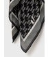 Szalik Karl Lagerfeld chusta jedwabna kolor czarny wzorzysta