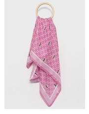 Szalik chusta jedwabna kolor różowy wzorzysta - Answear.com Karl Lagerfeld