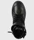 Botki Karl Lagerfeld botki TREKKA II damskie kolor czarny na płaskim obcasie