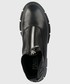 Botki Karl Lagerfeld botki skórzane ARIA damskie kolor czarny na płaskim obcasie