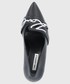 Czółenka na szpilce Karl Lagerfeld Szpilki skórzane kolor czarny