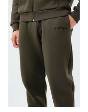 Spodnie męskie spodnie męskie kolor zielony gładkie - Answear.com Hype