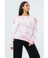 Bluza Hype bluza damska kolor różowy wzorzysta