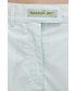 Spodnie Reebok Classic szorty damskie kolor zielony gładkie high waist