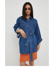 Kurtka kurtka jeansowa damska kolor granatowy przejściowa oversize - Answear.com Lee Cooper