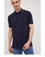 T-shirt - koszulka męska polo bawełniane kolor granatowy gładki - Answear.com Lee Cooper