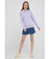 Bluza Lee Cooper bluza damska kolor fioletowy z kapturem z aplikacją