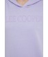 Bluza Lee Cooper bluza damska kolor fioletowy z kapturem z aplikacją