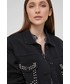 Koszula Answear Lab koszula jeansowa damska kolor czarny relaxed z kołnierzykiem klasycznym