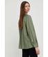 Koszula Answear Lab koszula bawełniana damska kolor zielony regular z kołnierzykiem klasycznym