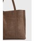 Shopper bag Answear Lab torebka zamszowa kolor beżowy