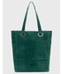 Shopper bag Answear Lab torebka zamszowa kolor zielony
