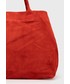 Shopper bag Answear Lab torebka zamszowa kolor czerwony