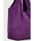 Shopper bag Answear Lab torebka zamszowa  answear.LAB X limitowana kolekcja festiwalowa BE BRAVE kolor fioletowy