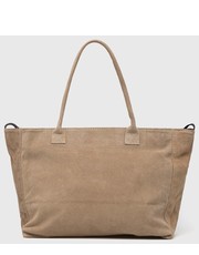 Shopper bag torebka zamszowa kolor beżowy - Answear.com Answear Lab