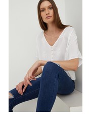 Bluzka bluzka damska kolor biały z aplikacją - Answear.com Answear Lab