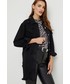 Kurtka Answear Lab kurtka jeansowa damska kolor czarny przejściowa