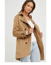 Płaszcz trencz damski kolor brązowy przejściowy dwurzędowy - Answear.com Answear Lab