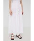 Spódnica Answear Lab spódnica bawełniana kolor biały midi rozkloszowana