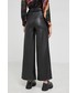 Spodnie Answear Lab Spodnie damskie kolor czarny szerokie high waist
