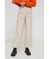 Spodnie Answear Lab Spodnie damskie kolor beżowy szerokie high waist