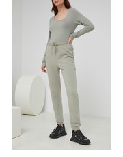 Spodnie Spodnie damskie kolor zielony gładkie - Answear.com Answear Lab