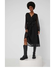 Sukienka sukienka kolor czarny midi rozkloszowana - Answear.com Answear Lab