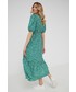 Sukienka Answear Lab sukienka kolor zielony midi rozkloszowana