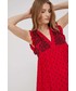 Sukienka Answear Lab sukienka kolor czerwony maxi rozkloszowana