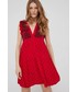 Sukienka Answear Lab sukienka kolor czerwony mini rozkloszowana