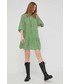 Sukienka Answear Lab sukienka kolor zielony mini oversize