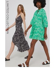 Sukienka sukienka answear.LAB X limitowana kolekcja festiwalowa BE BRAVE kolor zielony mini rozkloszowana - Answear.com Answear Lab