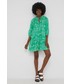 Sukienka Answear Lab sukienka answear.LAB X limitowana kolekcja festiwalowa BE BRAVE kolor zielony mini rozkloszowana