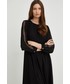 Sukienka Answear Lab sukienka kolor czarny midi rozkloszowana