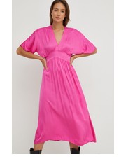 Sukienka sukienka kolor różowy maxi rozkloszowana - Answear.com Answear Lab