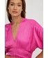 Sukienka Answear Lab sukienka kolor różowy maxi rozkloszowana