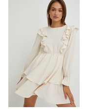 Sukienka sukienka kolor beżowy mini rozkloszowana - Answear.com Answear Lab