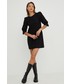Sukienka Answear Lab sukienka bawełniana kolor czarny mini dopasowana