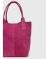 Torebka Answear Lab torebka zamszowa kolor różowy