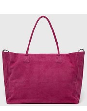 Torebka torebka zamszowa kolor różowy - Answear.com Answear Lab