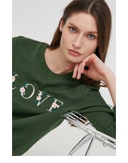 Bluza bluza bawełniana damska kolor zielony z aplikacją - Answear.com Answear Lab