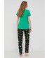 Piżama Answear Lab komplet piżamowy kolor zielony