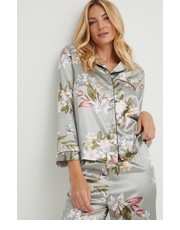 Piżama piżama z domieszką jedwabiu Silk Blend kolor turkusowy satynowa - Answear.com Answear Lab