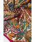 Szalik Answear Lab apaszka z jedwabiem kolor beżowy wzorzysta
