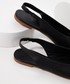 Balerinki Answear Lab baleriny skórzane kolor czarny z odkrytą piętą