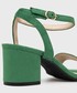 Sandały na obcasie Answear Lab sandały kolor zielony