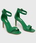 Sandały na obcasie Answear Lab sandały damskie kolor zielony