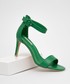 Sandały na obcasie Answear Lab sandały damskie kolor zielony